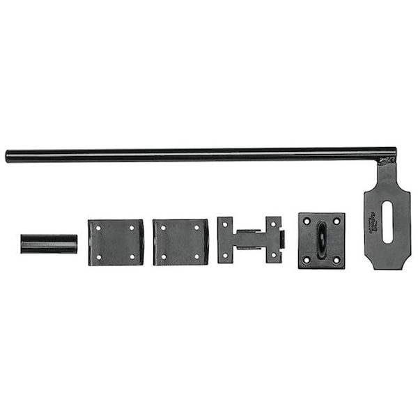 Homepage 0.62 x 18 in. Lockable Cane Bolt; Black HO424107 - main